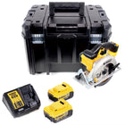 Sega circolare a batteria DeWalt DCS 391 M2 18 V 165 mm + 2x batteria 4,0 Ah + caricatore + lama + TSTAK