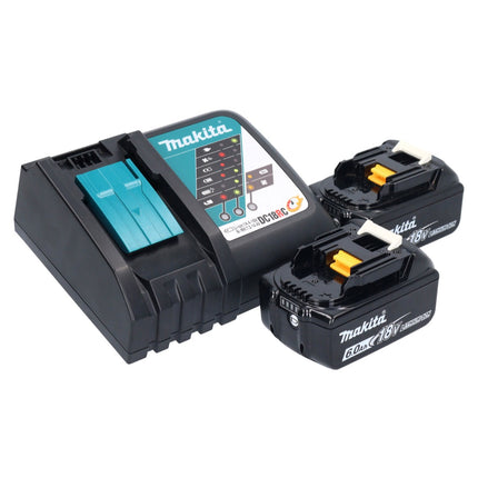 Makita DMR 055 RG radio a batteria 18 V FM con lanterna 360° torcia + 2x batteria ricaricabile 6,0 Ah + caricatore