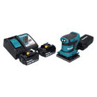 Levigatrice orbitale a batteria Makita DBO 480 RM 18 V 112 x 102 mm + 2x batteria ricaricabile 4,0 Ah + caricabatterie
