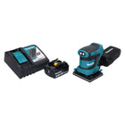 Levigatrice orbitale a batteria Makita DBO 480 RG1 18 V 112 x 102 mm + 1x batteria ricaricabile 6,0 Ah + caricabatterie