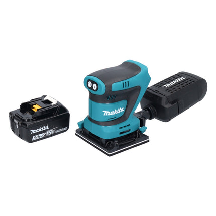 Makita DBO 481 T1 cordless orbital sander 18 V 112 x 102 mm + 1x rechargeable battery 5.0 Ah - without charger