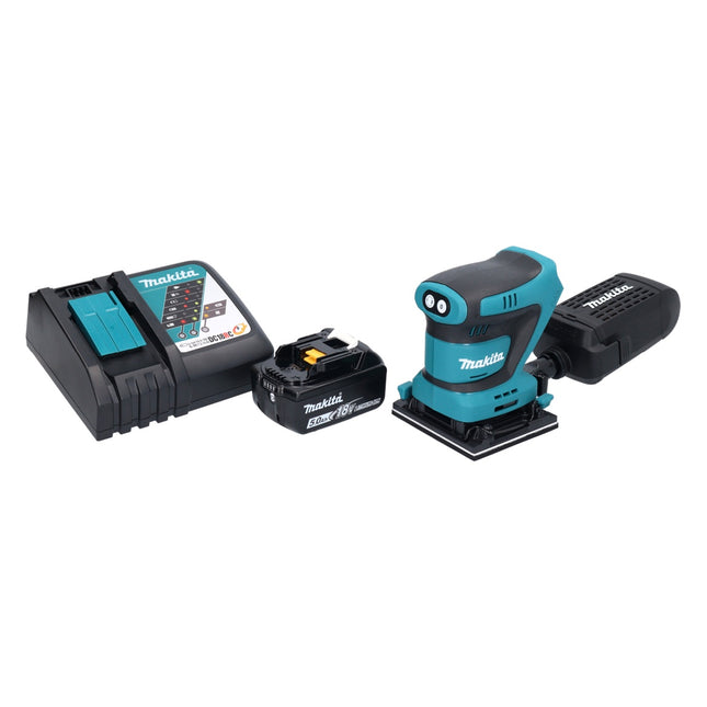 Makita DBO 481 RT1 Akku Schwingschleifer 18 V 112 x 102 mm + 1x Akku 5,0 Ah + Ladegerät
