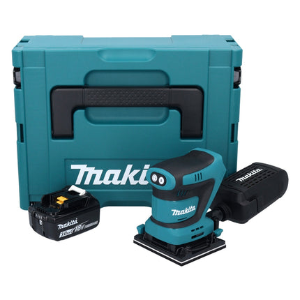 Makita DBO 481 F1J cordless orbital sander 18 V 112 x 102 mm + 1x rechargeable battery 3.0 Ah + Makpac - without charger