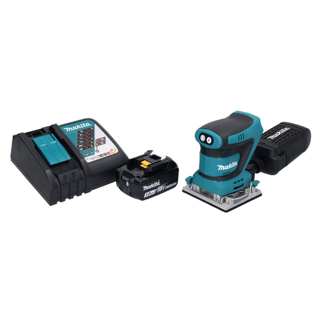 Makita DBO 482 RF1 Akku Schwingschleifer 18 V 112 x 102 mm + 1x Akku 3,0 Ah + Ladegerät