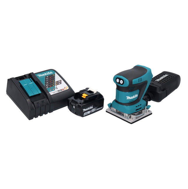 Lijadora vibratoria sin cable Makita DBO 482 RM1 18 V 112 x 102 mm + 1x batería 4,0 Ah + cargador