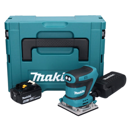 Makita DBO482G1J Cordless Finishing Sander 112x102mm 18V + 1x Battery 6.0Ah + Makpac Case - without charger