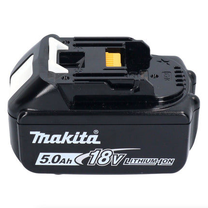 Makita DHP 487 T1X1 18 V Perceuse-visseuse à percussion sans fil 40 Nm brushless + 1x Batterie 5,0 Ah + kit d'accessoires - 74 pièces + Mallette - sans chargeur