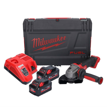 Milwaukee M18 FSAG125X-802X Akku Winkelschleifer 18 V 125 mm Brushless + 2x Akku 8,0 Ah + Ladegerät + HD Box
