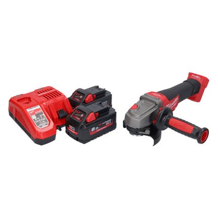 Milwaukee M18 CAG115XPDB-802 Akku Winkelschleifer 18 V 115 mm Brushless + 2x Akku 8,0 Ah + Ladegerät