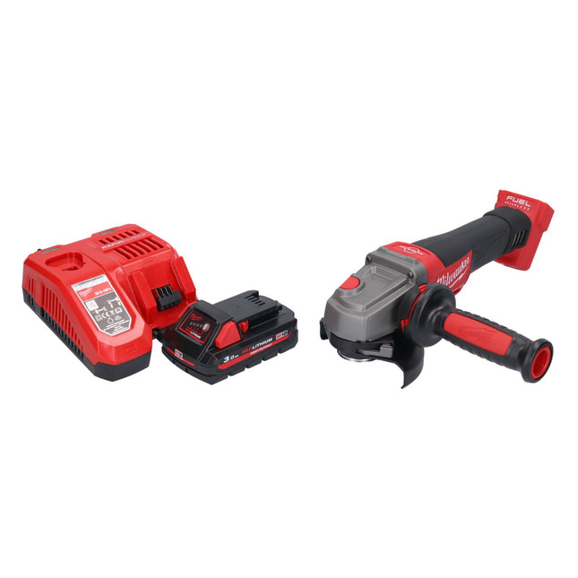 Milwaukee M18 CAG115XPDB-301 Cordless Braking Angle Grinder 115mm 18V Brushless + 1x  Battery 3.0Ah + Charger
