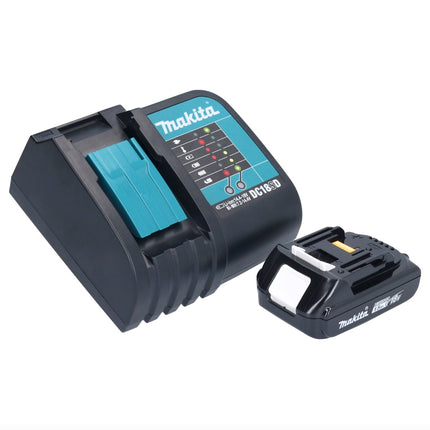 Makita DHP 484 SY1J W Taladro percutor inalámbrico 18 V 54 Nm sin escobillas blanco + 1x batería 1,5 Ah + cargador + Makpac