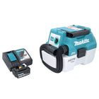 Aspiradora sin cable Makita DVC 750 LRF1 LXT 18 V 67 mbar 7,5 l sin escobillas + 1x batería recargable 3,0 Ah + cargador