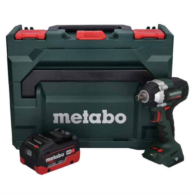 Metabo SSW 18 LT 300 BL cordless impact wrench 18 V 300 Nm brushless + 1x rechargeable battery 8.0 Ah + metaBOX - without charger