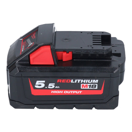 Milwaukee M18 NRG-554 Battery Starter Set High Output 18 V + 4x battery 5.5 Ah ( 4x 4932464712 ) + M12-18 FC charger ( 4932451079 )