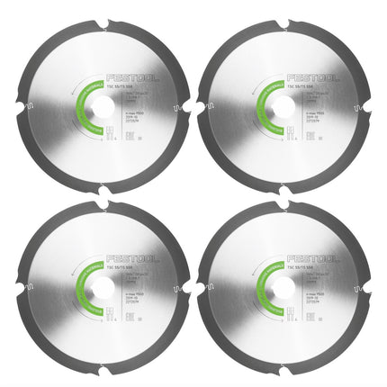 Festool 4x disco de sierra diamantado 160 x 2,2 x 20 mm DIA4 para TS 55 R y TSC 55 ( 4x 201910 )