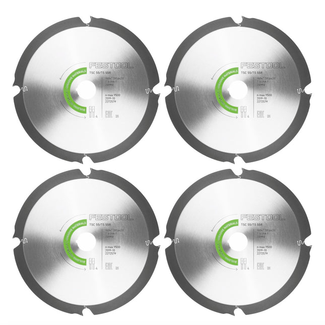 Festool 4x lame de scie diamantée 160 x 2,2 x 20 mm DIA4 pour TS 55 R et TSC 55 ( 4x 201910 )