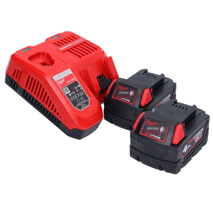Milwaukee M18 FH-402 cordless hammer drill 18 V 2.5 J SDS plus Brushless + 2x battery 4.0 Ah + charger