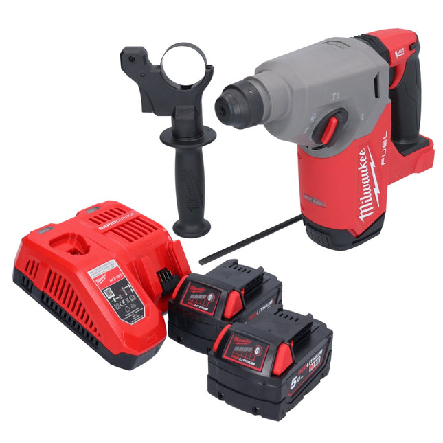 Martillo perforador sin cable Milwaukee M18 FH-502 18 V 2,5 J SDS plus Brushless + 2x batería recargable 5,0 Ah + cargador