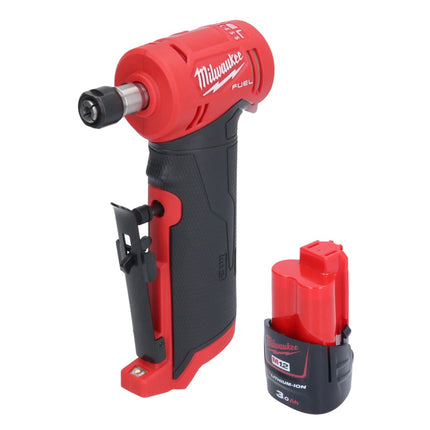 Milwaukee M12 FDGA-301 Straight grinder angled 12 V 6 / 8 mm brushless + 1x battery 3.0 Ah - without charger
