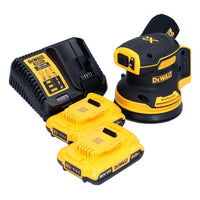 DeWalt DCW 210 D2 Akku Exzenterschleifer 18 V 125 mm Brushless + 2x Akku 2,0 Ah + Ladegerät - Toolbrothers