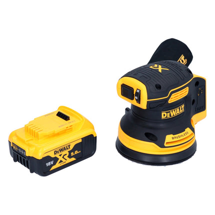 DeWalt DCW 210 N Akku Exzenterschleifer 18 V 125 mm Brushless + 1x Akku 5,0 Ah - ohne Ladegerät - Toolbrothers