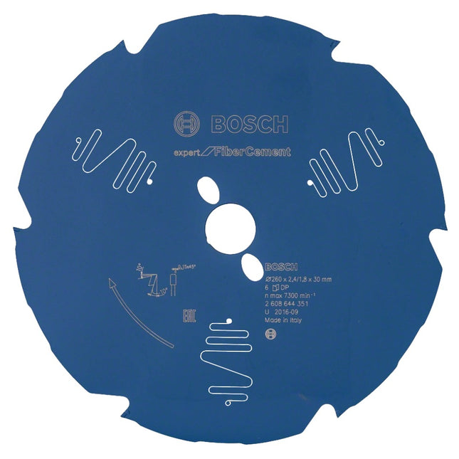 Bosch Professional Expert for Fiber Cement Kreissägeblatt 260 x 30 x 2,4 mm 6 Zähne ( 2608644351 ) - Toolbrothers