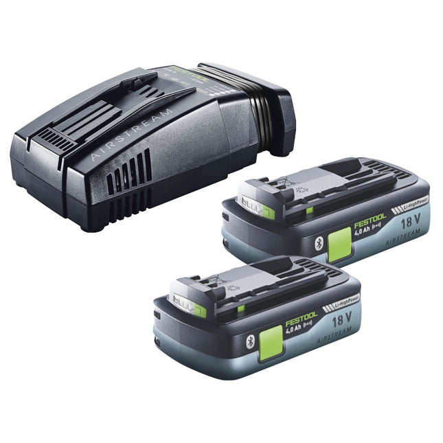 Festool Energie Set 2x BP 18 Li 4,0 Ah HPC-ASI Akkupack 18 V 4,0 Ah HighPower ( 2x 205034 ) + SCA 16 Schnellladegerät 10,8 V - 18 V ( 576953 ) - Toolbrothers