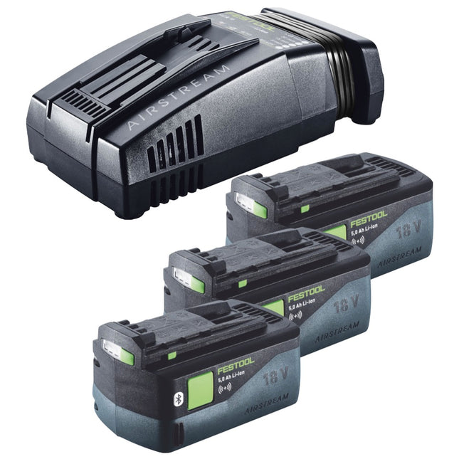 Festool Energie Set 3x BP 18 Li 5,0 ASI EU Akkupack 18 V 5,0 Ah ( 3x 577660 ) + SCA 16 Schnellladegerät 10,8 V - 18 V ( 576953 ) - Toolbrothers