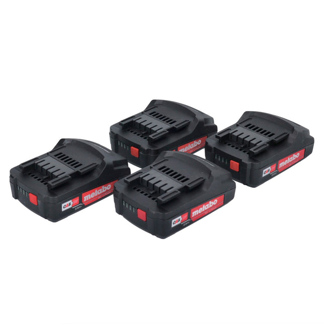 Metabo Akku Set 4x Li-Power Akkupack 18 V 2,0 Ah CAS Li-Ion Akku ( 4x 625596000 ) mit Ladestandsanzeige - Toolbrothers