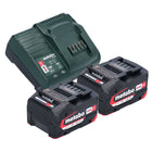 Metabo Basic Set 2x Li-Power battery pack 18 V 4.0 Ah + Metabo SC 30 charger 12 - 18 V
