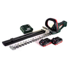 Tagliasiepi a batteria Metabo AHS 18-55 V 18 V 53 cm ( 600463800 ) + 2x batteria 4,0 Ah + caricabatterie