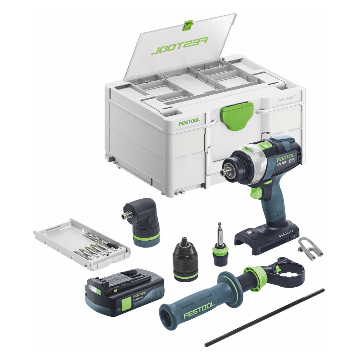 Festool TPC 18/4 I-Basic-Set Akku Schlagbohrschrauber 18 V 75 Nm Brushless + 1x Akku 3,0 Ah + Systainer - ohne Ladegerät