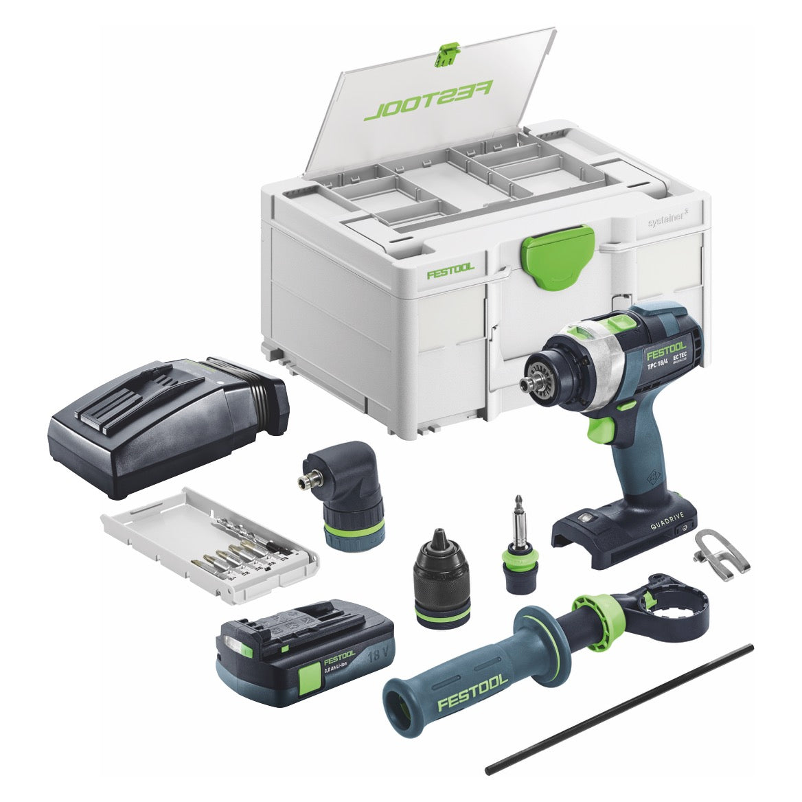 Festool TPC 18/4 I-Basic-Set Akku Schlagbohrschrauber 18 V 75 Nm Brushless + 1x Akku 3,0 Ah + Ladegerät + Systainer