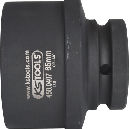 KS TOOLS 1" 12-kant-Kraft-Stecknuss, kurz, 65mm ( 450.0407 ) - Toolbrothers