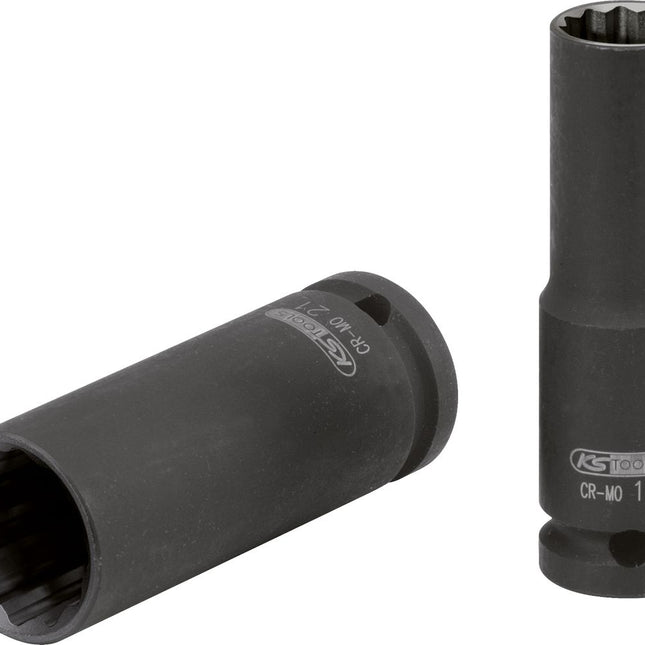 KS TOOLS 1/2" 12-kant-Kraft-Stecknuss, lang, 10 mm ( 515.0942 ) - Toolbrothers