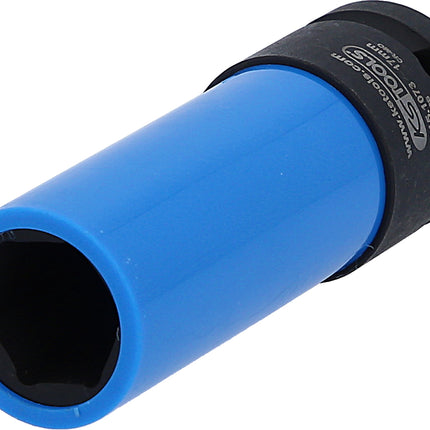 KS TOOLS Llave de vaso de impacto robusta 1/2' para llantas de aluminio, larga, 17 mm ( 515.1073 )