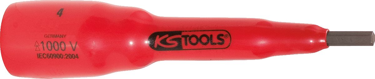 KS TOOLS 1/2" Bit-Stecknuss mit Schutzisolierung für Innensechskant-Schrauben, 5mm,118mm lang ( 117.1162 )