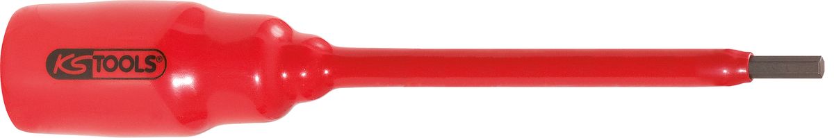 KS TOOLS 1/2" Bit-Stecknuss mit Schutzisolierung für Innensechskant-Schrauben, 5mm,267mm lang ( 117.1173 )