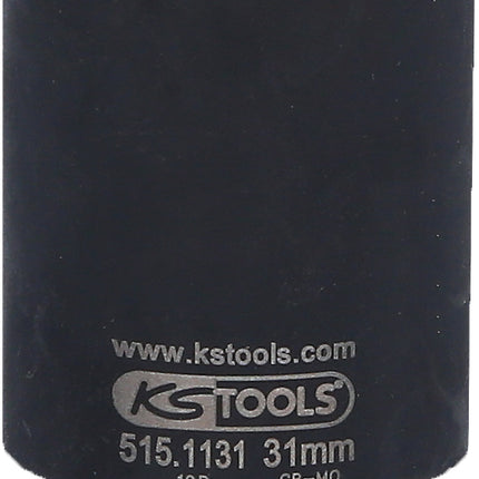 KS TOOLS 1/2" Sechskant-Kraft-Stecknuss, lang, 31mm ( 515.1131 ) - Toolbrothers