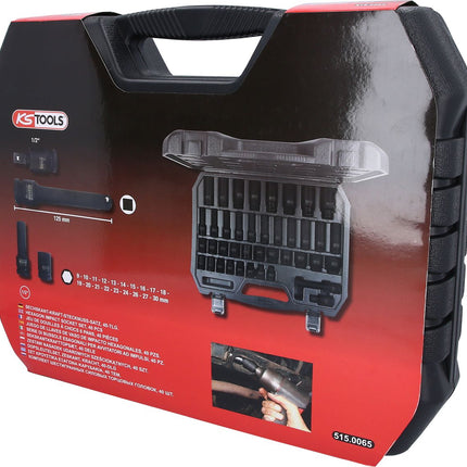 KS TOOLS 1/2' Serie di bussole esagonali p.avvitatori ad impulsi, 40pz ( 515.0065 )