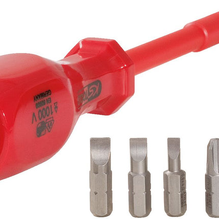 KS TOOLS 1/4" Bit-Schraubendreher mit Schutzisolierung und Magazin ( 117.1625 ) - Toolbrothers