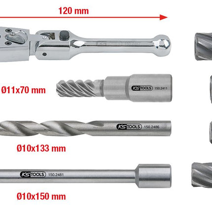 KS TOOLS 1/4" MASTER ABS-Sensoren-Reibahlen-Satz, 8-tlg ( 150.2410 ) - Toolbrothers