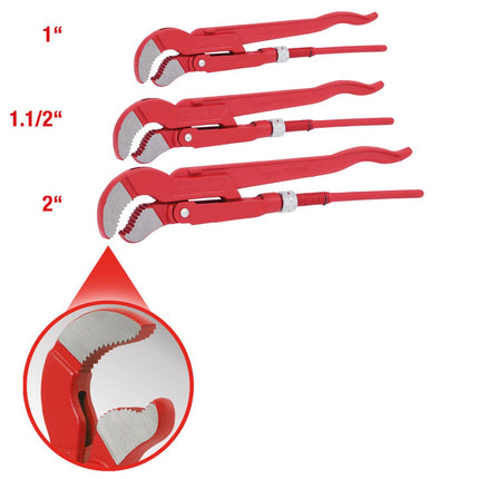 KS TOOLS Eckrohrzangen-Satz, 3-tlg ( 113.2100 ) - Toolbrothers