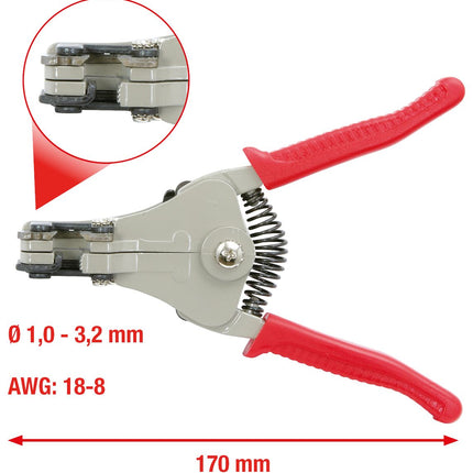 KS TOOLS Pince à dénuder autom. latérale, 1-3,2mm ( 115.1029 )