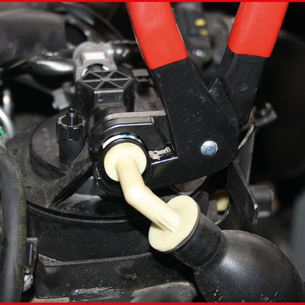 KS TOOLS Kraftstoffleitungszange, abgewinkelt, 220mm ( 115.1099 ) - Toolbrothers