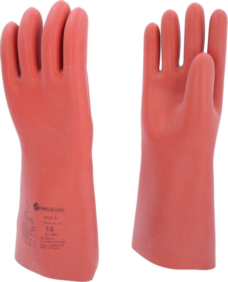 KS TOOLS Elektriker-Schutzhandschuh mit mechanischen und thermischen Schutz, Größe 12, Klasse 3, rot ( 117.0015 )