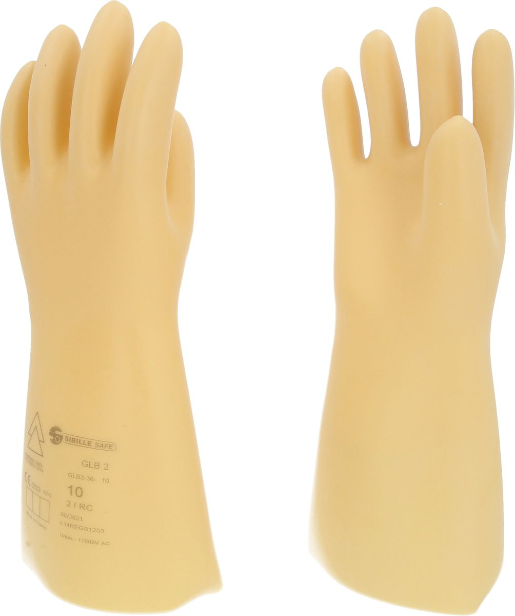 KS TOOLS Elektriker-Schutzhandschuh mit Schutzisolierung, Größe 10, Klasse 2, weiß ( 117.0057 )