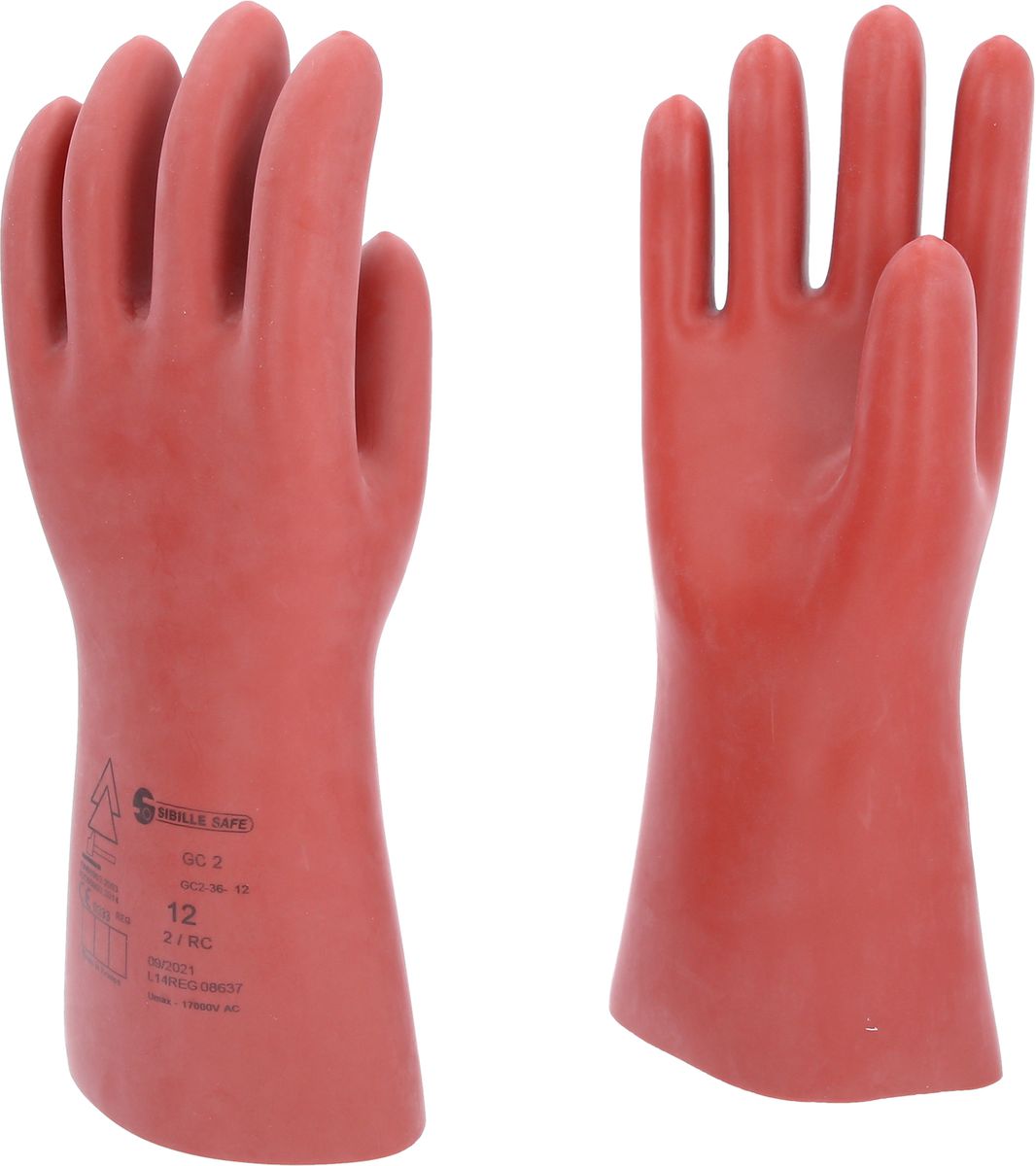 KS TOOLS Guante protector de electricista con protección mecánica, talla 12, clase 2, rojo ( 117.0077 )