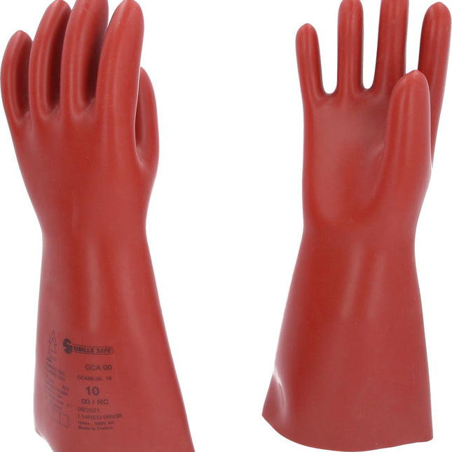 KS TOOLS Guanto di protezione da elettricista con protezione meccanica e termica, taglia 10, classe 00, rosso ( 117.0084 )