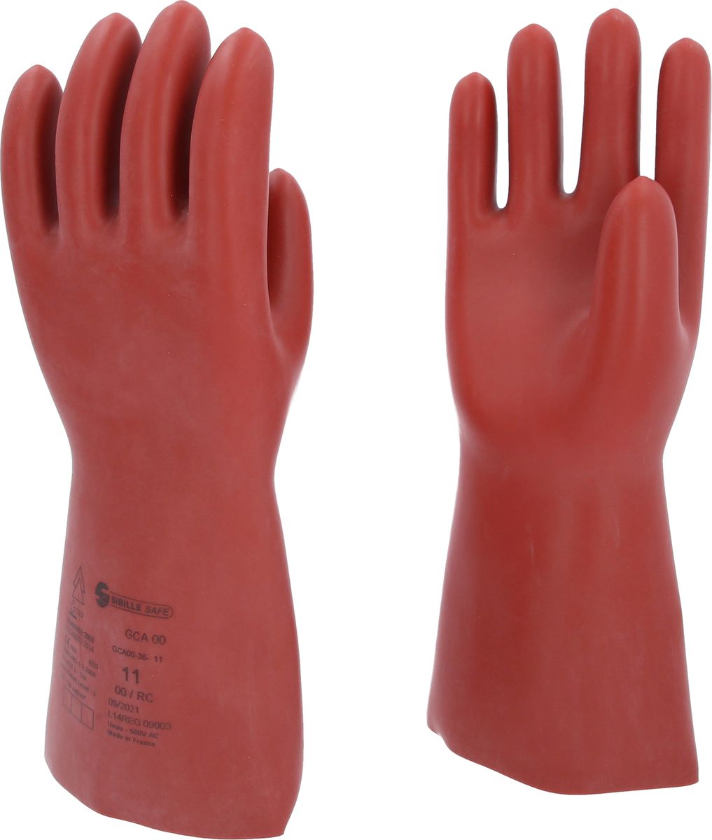 KS TOOLS Guante protector de electricista con protección mecánica y térmica, talla 11, clase 00, rojo ( 117.0085 )